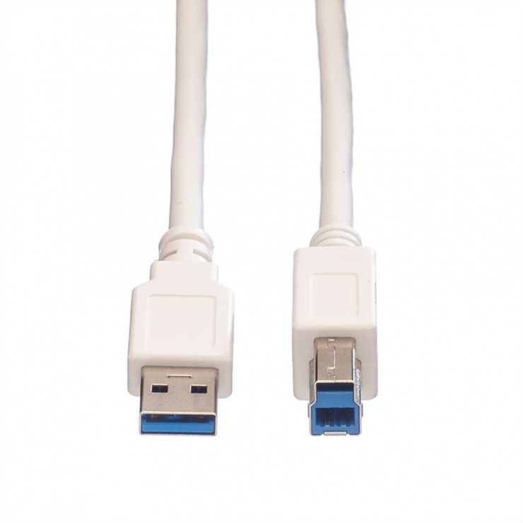 Imagine Cablu USB 3.0 tip A la tip B T-T Alb 3m, Value 11.99.8871