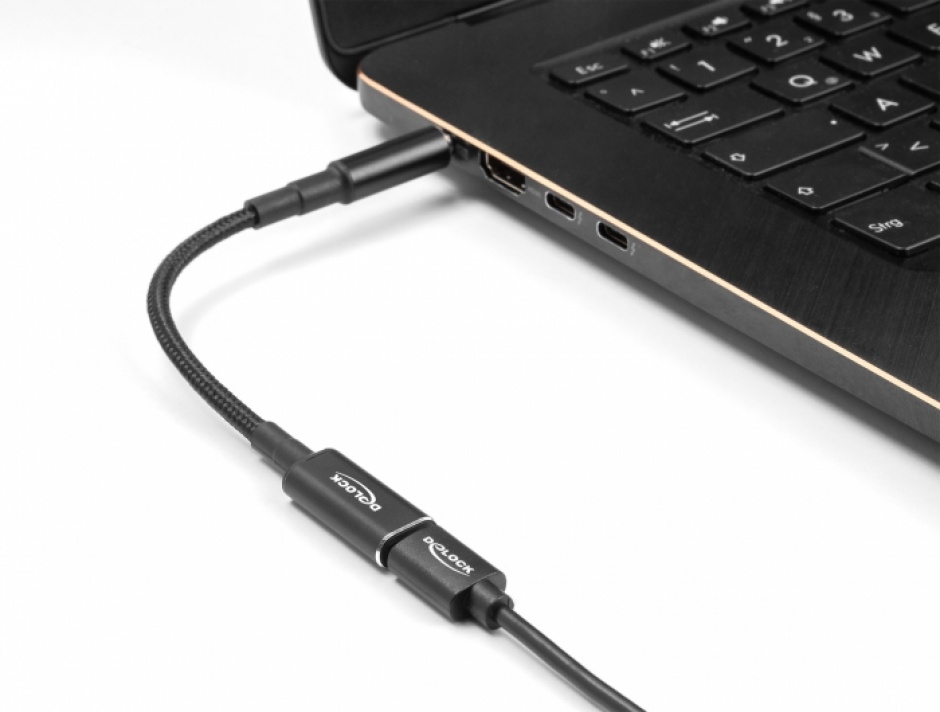 Imagine Adaptor de incarcare laptop USB type C la Dell 7.4 x 5.0 mm M-T 0.15m, Delock 60037