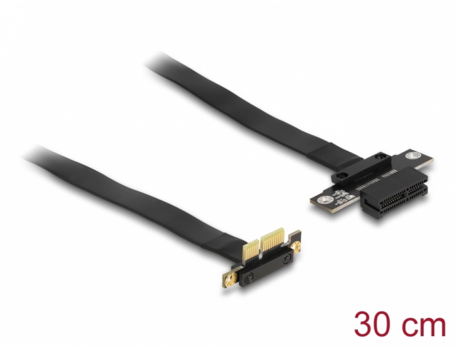 Imagine Riser Card PCI Express x1 la x1 90 grade 30cm, Delock 88023