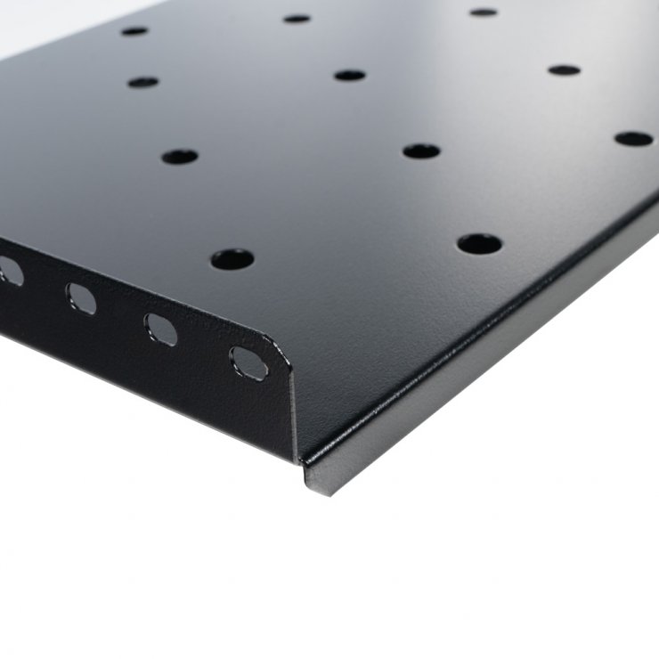 Imagine Raft fix 1U pentru cabinet 19" max. 25kg, Spacer SPSF-1U190-BK-02