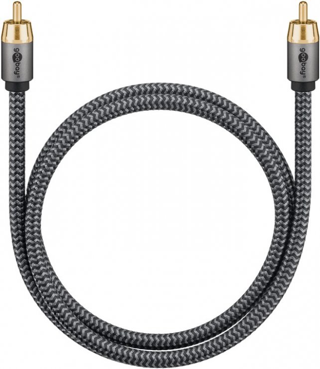 Imagine Cablu audio/video mono RCA T-T 5m brodat, Goobay Plus G65298