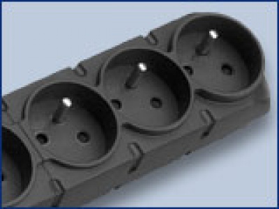 Imagine Prelungitor cu protectie 8 prize Schuko 3m Negru, Acar S8-1
