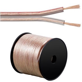 Cablu pentru boxe/difuzor transparent 2 x 4mm 3m 50V, KJPR-04-3M	