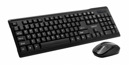 Kit wireless tastatura si mouse optic Negru, Spacer SPDS-1100