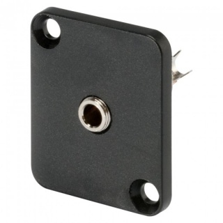 Conector jack stereo 3.5mm 3 pini mama tip D montare masa/panou, HICON HI-J35SEFD