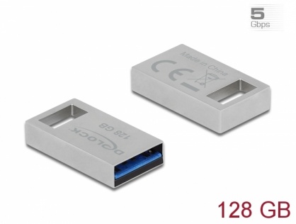 Stick 3.2 Gen 1 cu carcasa metalica 128GB, Delock 54072