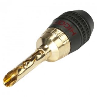 Conector metalic banana, HICON HI-BM05-RED