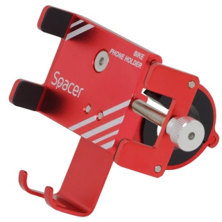 Suport smartphone pentru bicicleta, Spacer SPBH-METAL-RED