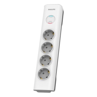 Prelungitor cu 4 prize Schuko 2m Alb, Philips PH-SPN7040WA
